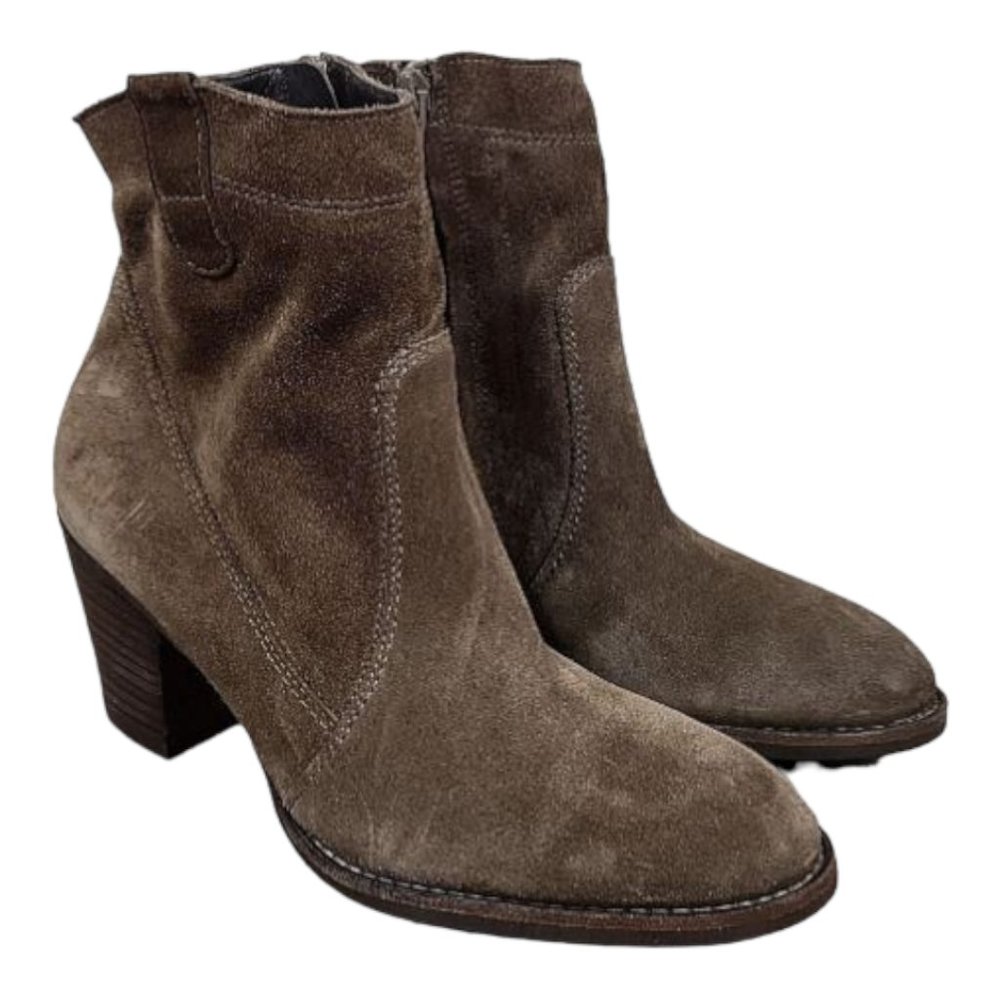 PAUL GREEN JAX BOOTIE EARTH SUEDE CHUNKY CHIC NEW 6 US